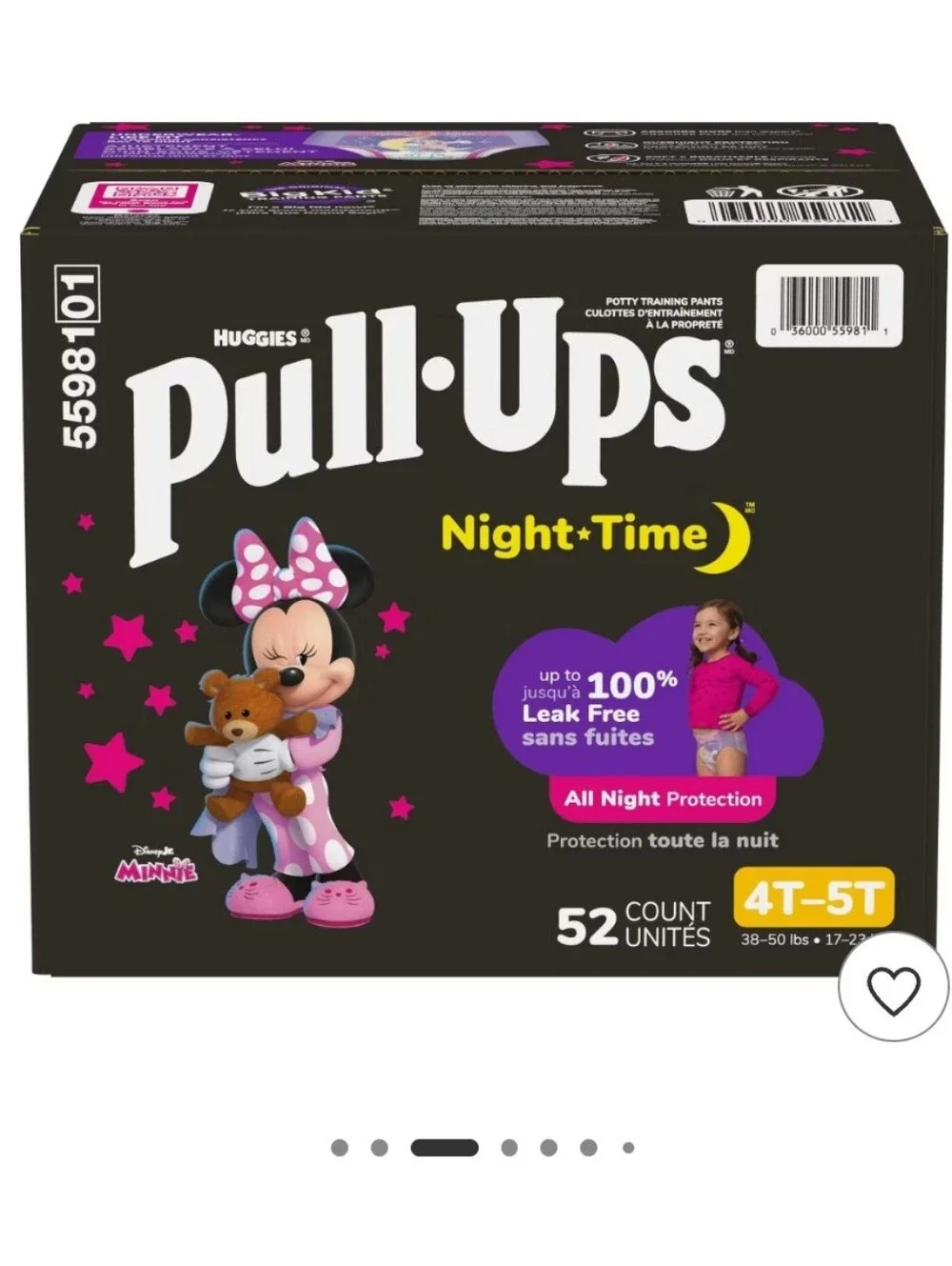 Pull-Ups Girls' Night-Time Potty Training Pants - 4T-5T - 52ct